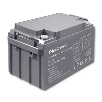Qoltec Akumulator AGM  | 12V | 65Ah  | max 780A