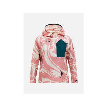 Bluza damska PEAK PERFORMANCE W Freelight Aop Polartec Alpha Hood kolor różowy - L