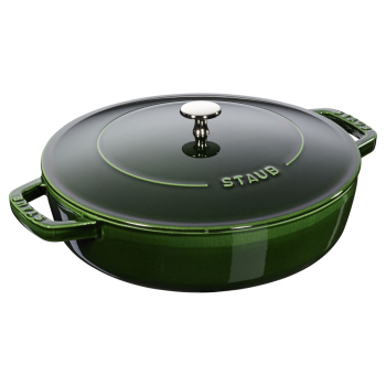 Głęboka patelnia do duszenia z pokrywką Staub - 24 cm, Zielony
