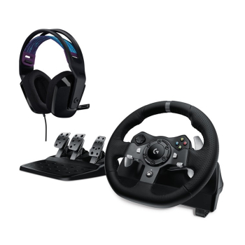 GAMING WHEEL LGT G920+HEADPH G335 BLACK