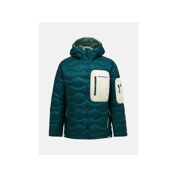 Kurtka puchowa mÄ™ska PEAK PERFORMANCE M Helium Utility Down Hood Jacket kolor zielony - L
