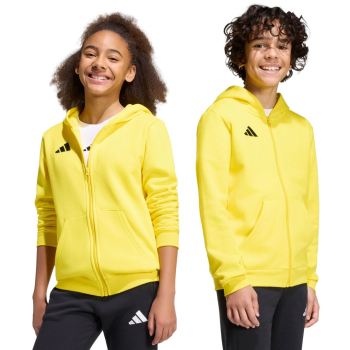 Bluza dla dzieci adidas Entrada 26 Full Zip Hoodie żółta KH1777 164cm