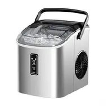 Euhomy IM008 Kostkarka do lodu srebrna / 220-240 V / sterowanie dotykowe / Wydajność dzienna: 12 kg kostek lodu