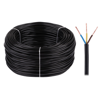 Kabel elektryczny OMY 3x0,75 300/300V czarny