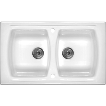 Zlewozmywak ceramiczny 2-komorowy ZCL_620N 5908212037836