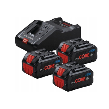 BOSCH.AKUMULATOR 18V  8,0Ah PROCORE 3szt. +ŁADOWARKA GAL 18V-160 ...