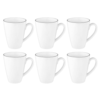 Zestaw 6 kubków z uchwytem 350 ml SELTMANN LIDO BLACK LINE