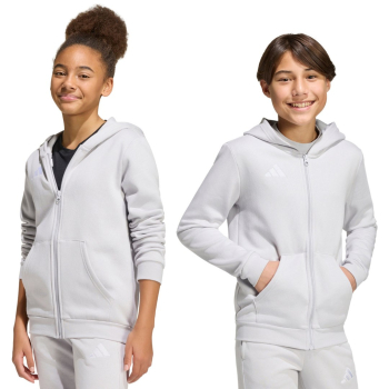 Bluza dla dzieci adidas Entrada 26 Full Zip Hoodie jasnoszara KH1779 164cm
