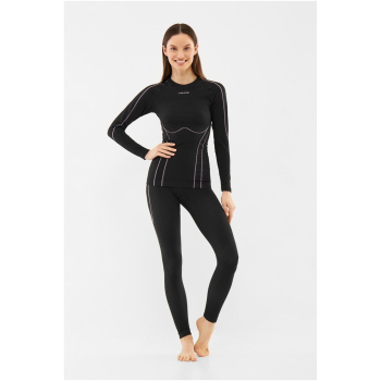 Bielizna damska VIKING Etna 2.0 Lady Set Bamboo czarno-fioletowa   XL
