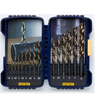 IRWIN ZESTAW 15szt. TURBOMAX 1.5mm, 2mm, 2.5mm, 3mm, 3.5mm, 4mm, 4.5mm, 5mm, 5.5mm, 6mm, 6.5mm, 7mm, 8mm, 9mm, 10mm