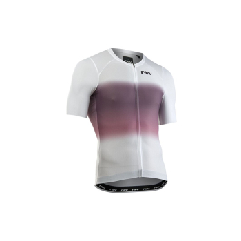Koszulka rowerowa NORTHWAVE Blade Air Jersey S/s biaĹ‚o rĂłĹĽowa - L
