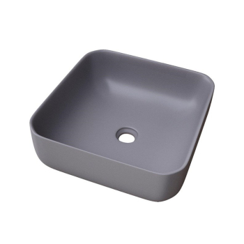 WASHBASIN CATANIA 385X385X140 MATT GREY