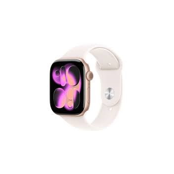 Apple Watch Series 11 GPS + Cellular 46mm Rose Gold Aluminium Case with Light Blush Sport Band - M/L