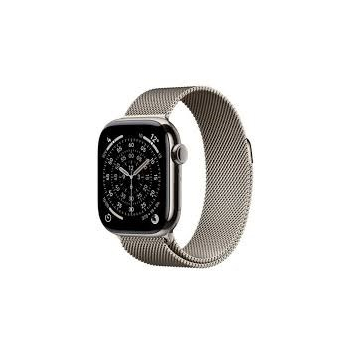 Apple Watch Series 11 GPS + Cellular 42mm Natural Titanium Case with Natural Milanese Loop