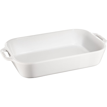 Prostokątny półmisek ceramiczny STAUB 40511-151-0 - biały 4.5 ltr