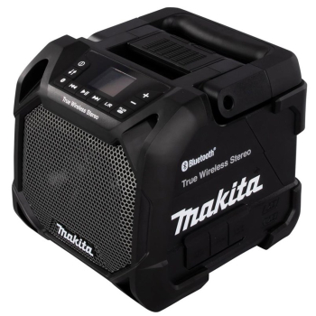 Darbinis akumuliatorowy „bluetooth“ grotuvas Makita DMR203B 12V MAX-18V, LCD, Juodas, True wireless stereo