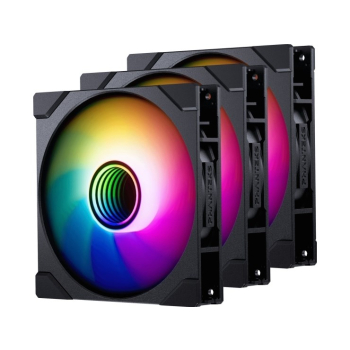 PHANTEKS M25 Gen2 PWM D-RGB Wentylator 3-pak - Odwrotne ostrze, 140mm,
