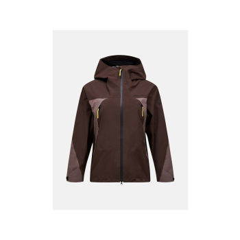 Kurtka damska PEAK PERFORMANCE W Ridge Hipe Ace 3L Shell Jacket kolor brązowy - S