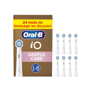 Szczotki Braun Oral-B iO Delikatne czyszczenie Wymienne szczotki / Szczotki przypinane 8 szt.