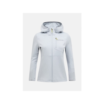 Bluza damska PEAK PERFORMANCE W Trail Polartec Power Grid Zip Hood kolor szary - L