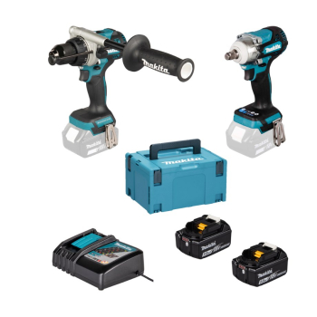MAKITA ZESTAW COMBO 18V DLX2590TJ (DHP492, DTW300) 2x5,0Ah