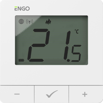 Regulator temperatury, bateryjny, biały, ZigBee/868MHz, natynkowy