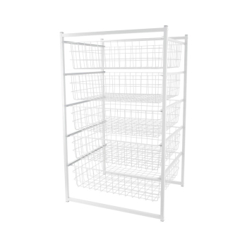 Szafka szufladowa TC-M49-5 WHITE 89x45x55cm, 5 szuflad, biała