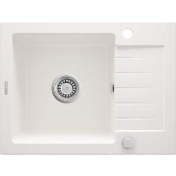 Zlewozmywak Deante 1-komorowy Zorba z krótkim ociekaczem 44 x 58cm alabaster (ZQZ_A11A)