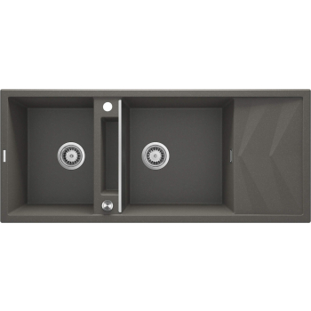 Zlewozmywak granitowy magnetyczny 2-komorowy z ociekaczem ZRM_T213 5907650817222