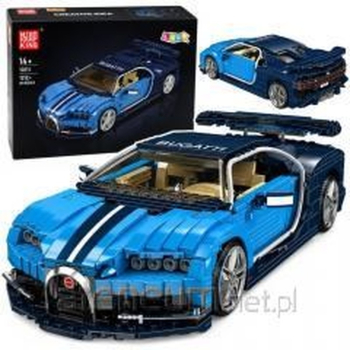 Klocki Konstrukcyjne Samochód Sportowy Bugatth Niebieski 1212 el.
