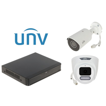 Zestaw do monitoringu KIT-NVR501-04B+IPC2128LE-ADF28KM-H+IPC3624LE-ADF28 2 kamery + rejestrator Uniview