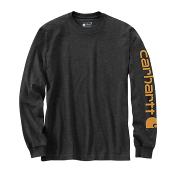 Koszulka z długim rękawem Carhartt Sleeve Logo T-Shirt L/S - carbon heather rozmiar: s