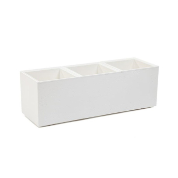 FLOWERPOT PLASTIC KARO 90X30X30CM CREAM