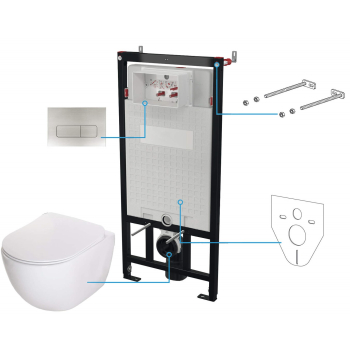 Zestaw WC podtynkowy 6 w 1