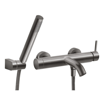 BATH MIXER WITH SHOWER SET GUN METAL