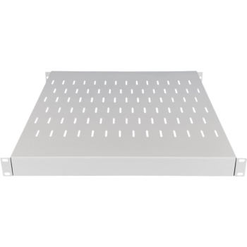 Półka regulowana 19" 1U głęb. 500-900mm, szara, 4 punkty mocowania ALANTEC