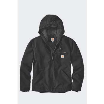 Kurtka Carhartt Washed Duck Sherpa Lined Black