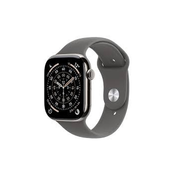Apple Watch Series 11Â GPS + Cellular 46mmÂ Natural Titanium Case with Stone Grey Sport Band - M/L