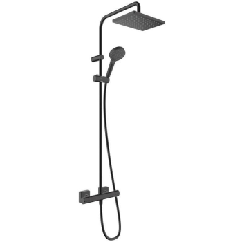 Hansgrohe Showerpipe 230 system prysznicowy 2 głowic(e) Ściana Czarny