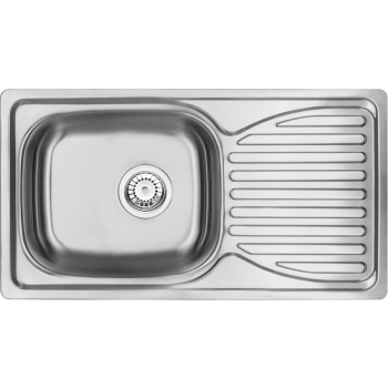 Zlewozmywak stalowy 1-komorowy z ociekaczem ZEN_0113 5908212034088