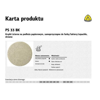 K.KRĄŻEK 225 PS33BK  gr.180 /50szt. SZPACHLA