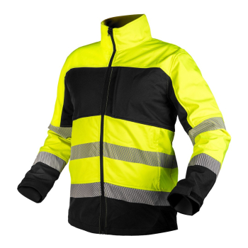 Kurtka robocza ostrzegawcza Softshell, żółto-czarna, rozmiar XXXL