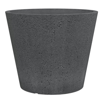 FLOWERPOT PLASTIC 238/49 STONY BLACK D49