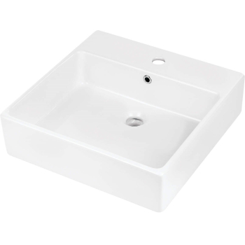 Umywalka ceramiczna Deante TEMISTO CDT_6U5S nablatowa/ścienna z miejscem na baterię - 50x50 cm biała