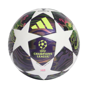 Piłka nożna adidas UCL 25/26 Street Ball biało-fioletowa JX9088 SOCI