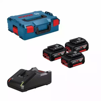 BOSCH.AKUMULATOR 18V  5,0Ah x3 +ŁADOWARKA GAL 18V-40 +LB