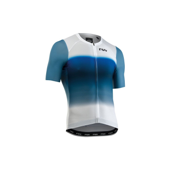 Koszulka rowerowa NORTHWAVE Blade Air Jersey S/s biało niebieski - L