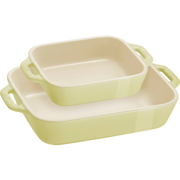 STAUB COOKING Zestaw 2 półmisków prostokątnych, jasnozielony