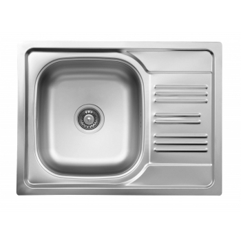 Zlewozmywak stalowy 1-komorowy z ociekaczem ZEX 011A 5908212007365
