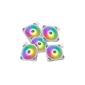 Bitspower Notos RGB PWM Wentylator, 120mm - biały, 5-pak